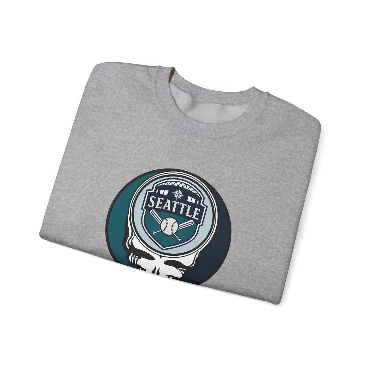 Seattle Mariners Grateful Dead Stealie Crewneck Sweatshirt - MLB