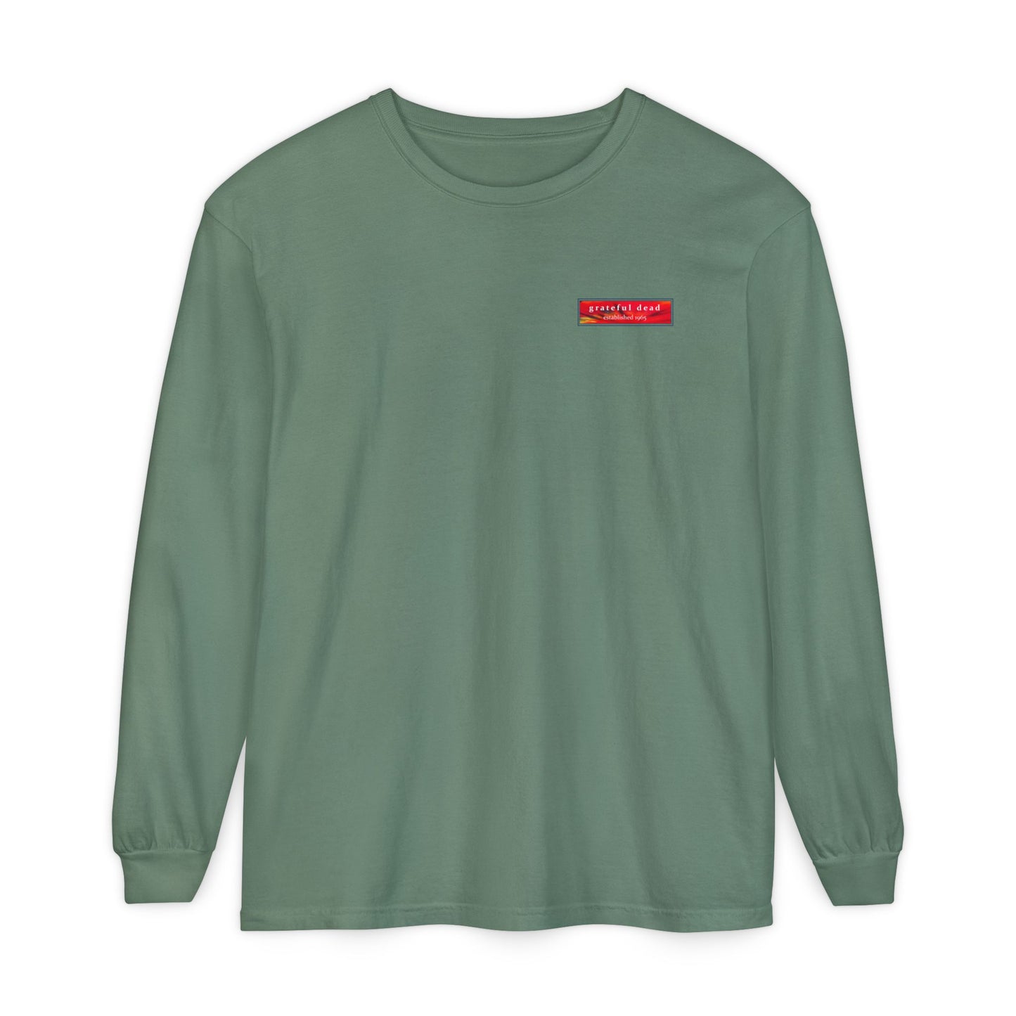 Grateful Dead Tie Dye Dancing Bear Two Sided Vineyard Collection Garment-dyed Long Sleeve T-Shirt