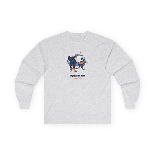 Life is dead. Enjoy the Ride - Jerry and His Best Bear Bud - Grateful Dead Long Sleeve Tee