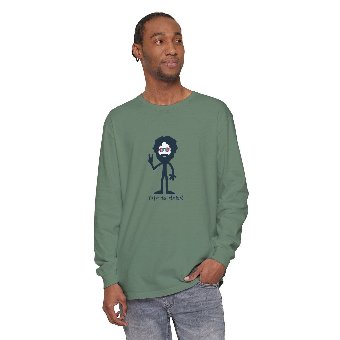 Peace Loving Jerry Vineyard Collection Garment-dyed Long Sleeve T-Shirt