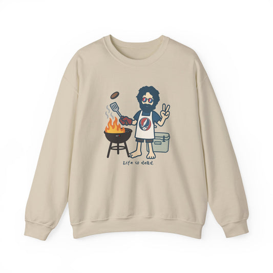 Grillin' Jerry | Life is dead. Crewneck Sweatshirt