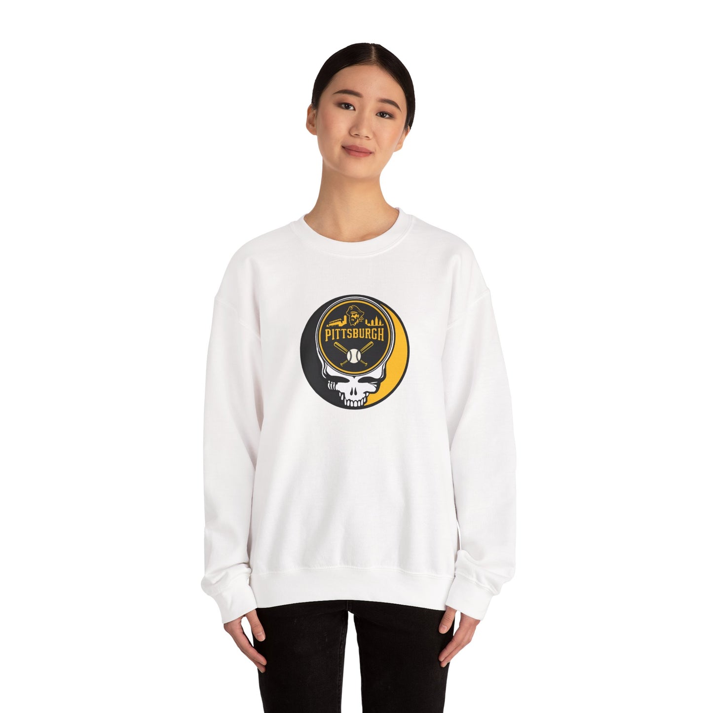 Pittsburgh Pirates Grateful Dead Stealie Crewneck Sweatshirt - MLB