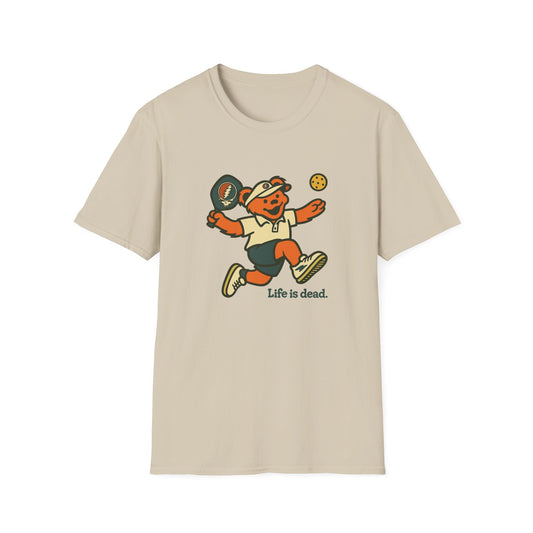 Pickleball Bear - Life is dead. Grateful Dead TShirt