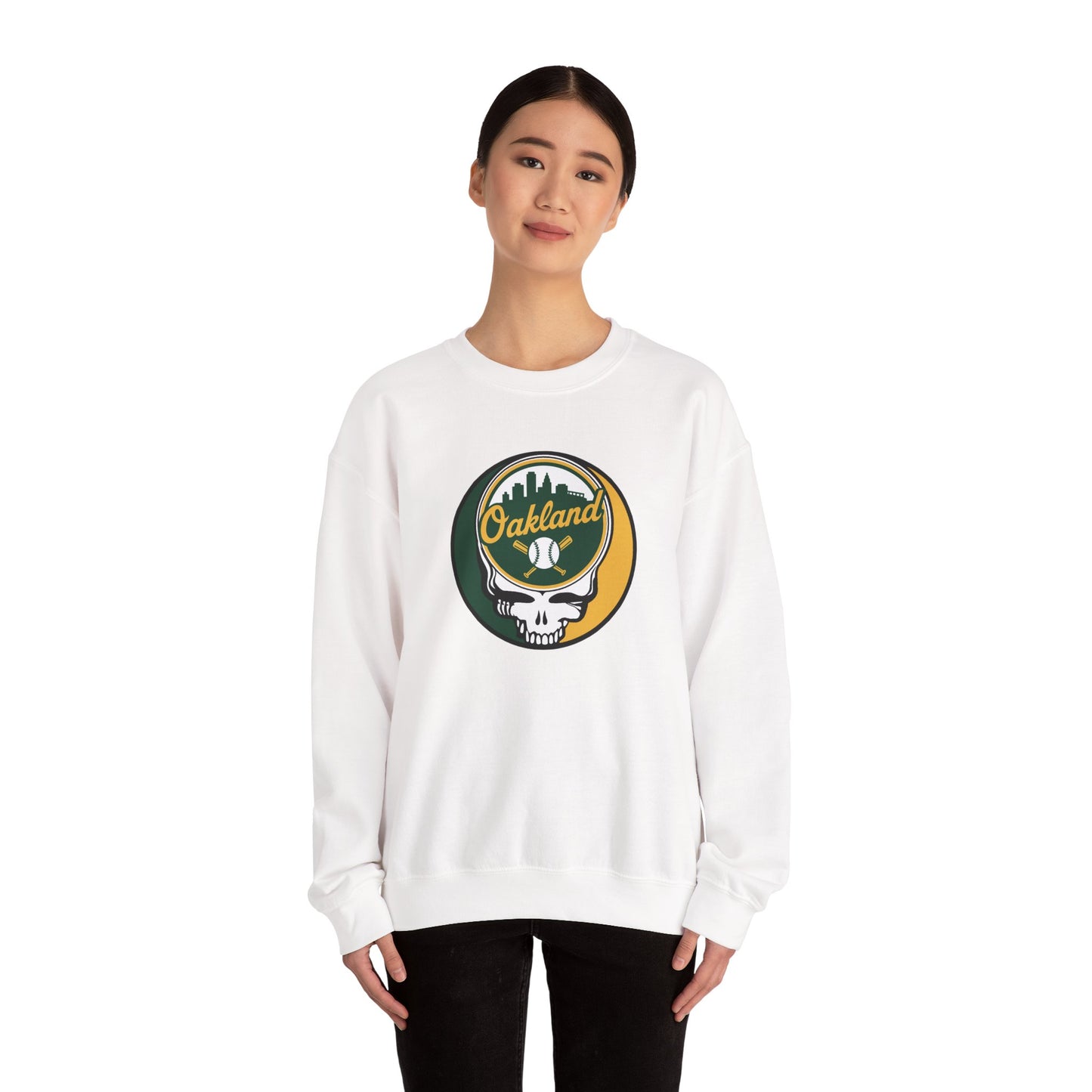 Oakland A's Stealie Grateful Dead Crewneck Sweatshirt - MLB
