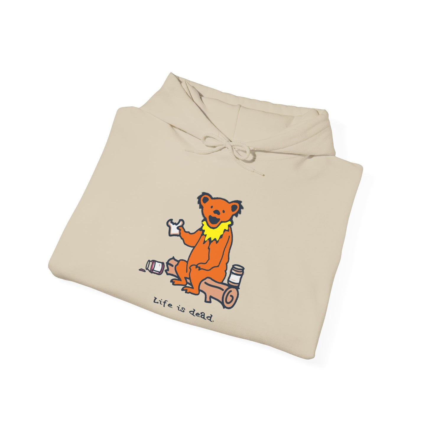 Life is dead. Snackin' Bear Grateful Dead Unisex Hoodie