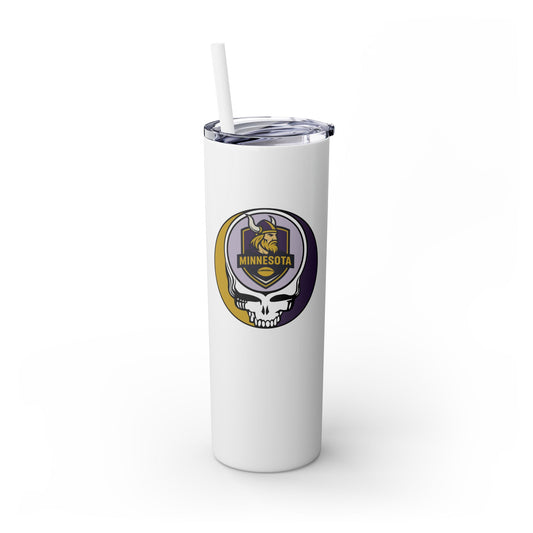 Minnesota Football Stealie Skinny Tumbler with Straw, 20oz - NFL