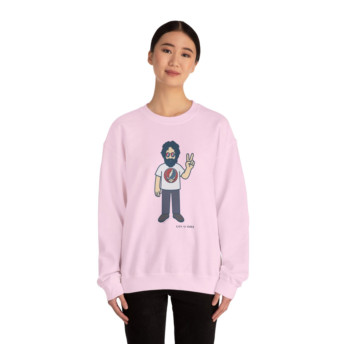 Peace Lovin' Jerry | Life is dead. Crewneck Sweatshirt