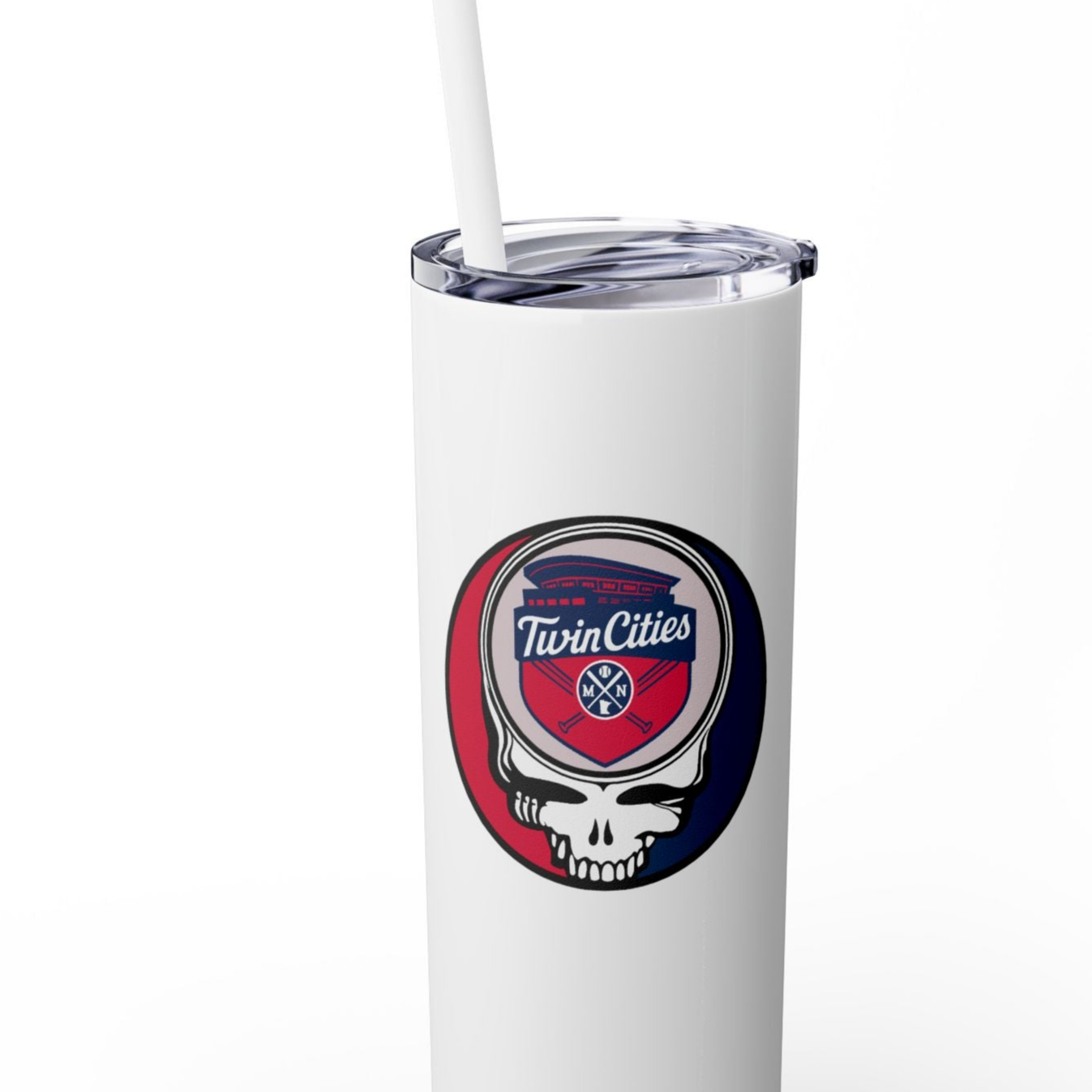 Minnesota Twins Stealie Skinny Tumbler with Straw, 20oz