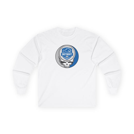 Detroit Football Stealie Ultra Cotton Long Sleeve Tee