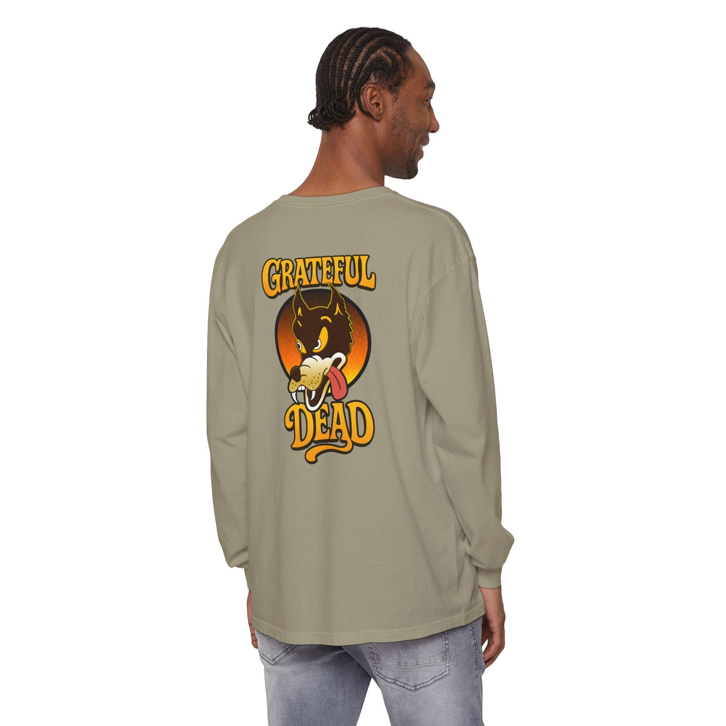 The Wolf Vineyard Collection Garment-Dyed Two-Sided Long Sleeve T-Shirt