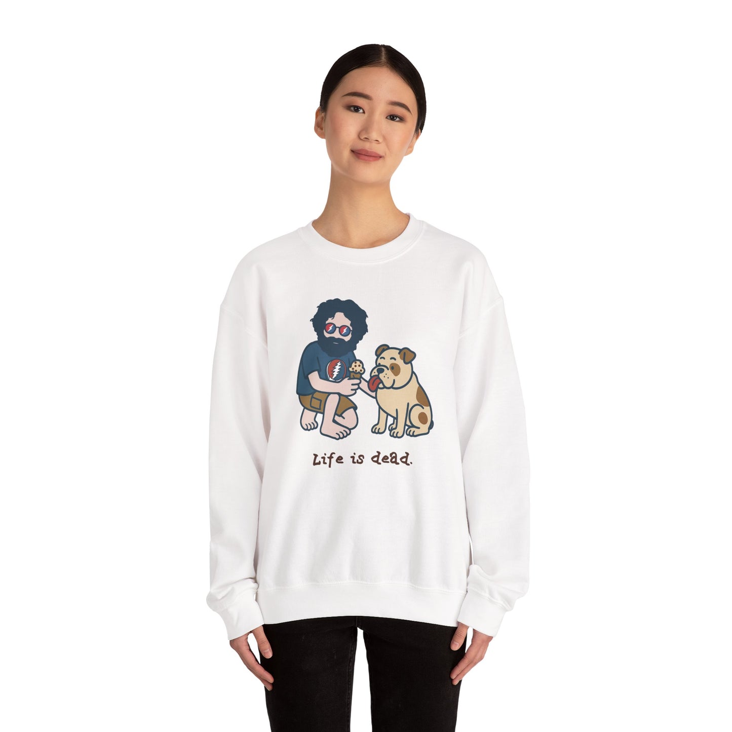 Jerry and Frank Are Sharin' | Life is dead. Crewneck Sweatshirt