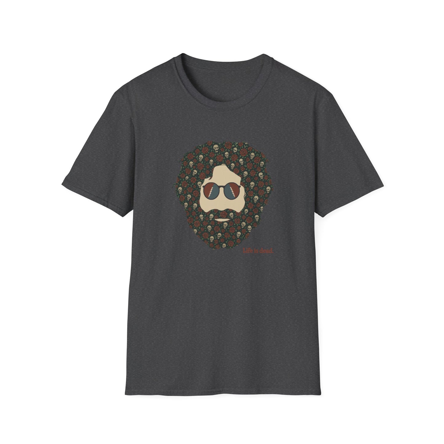 Skull & Roses Jerry Life is dead. T-Shirt