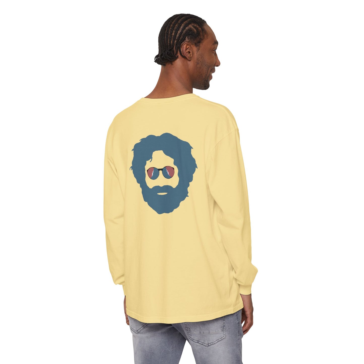 Grateful Dead Jerry Garcia Two-Sided Vineyard Collection Garment-dyed Long Sleeve T-Shirt
