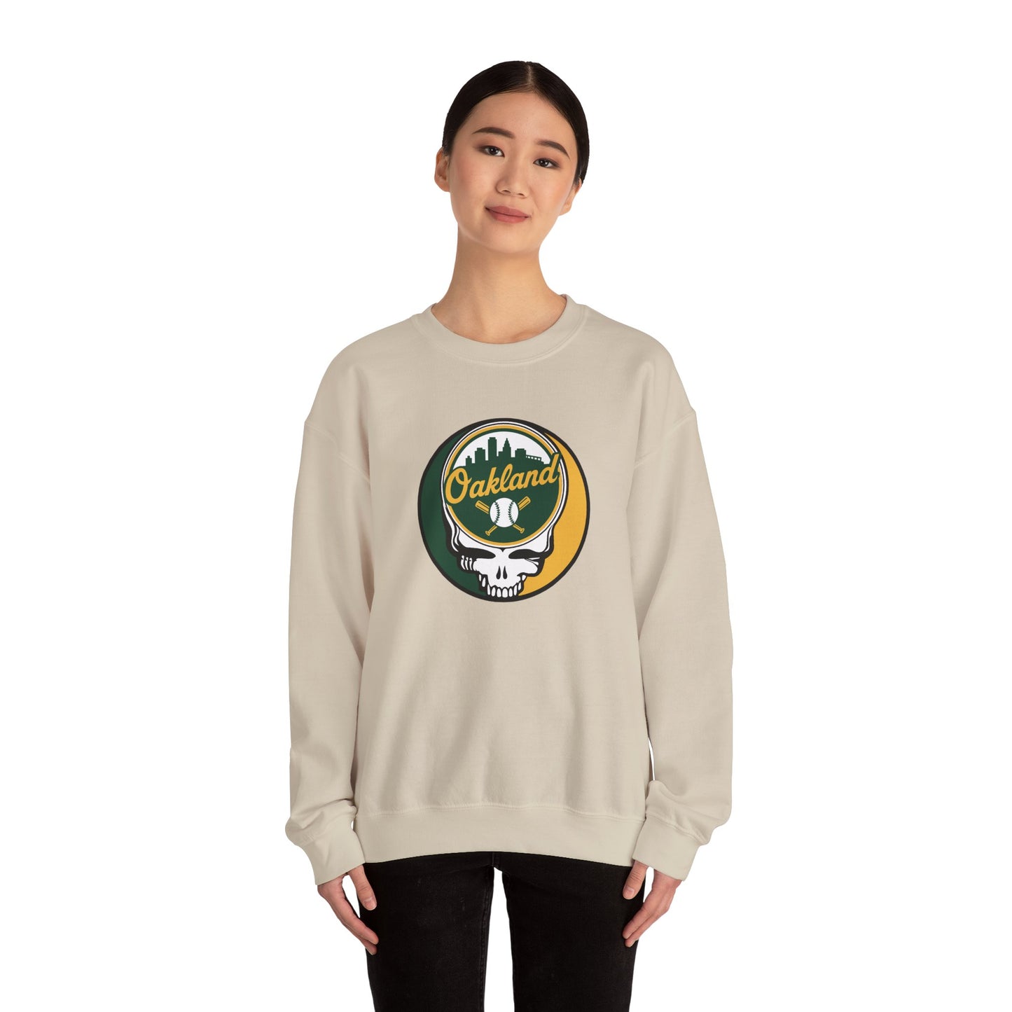Oakland A's Stealie Grateful Dead Crewneck Sweatshirt - MLB
