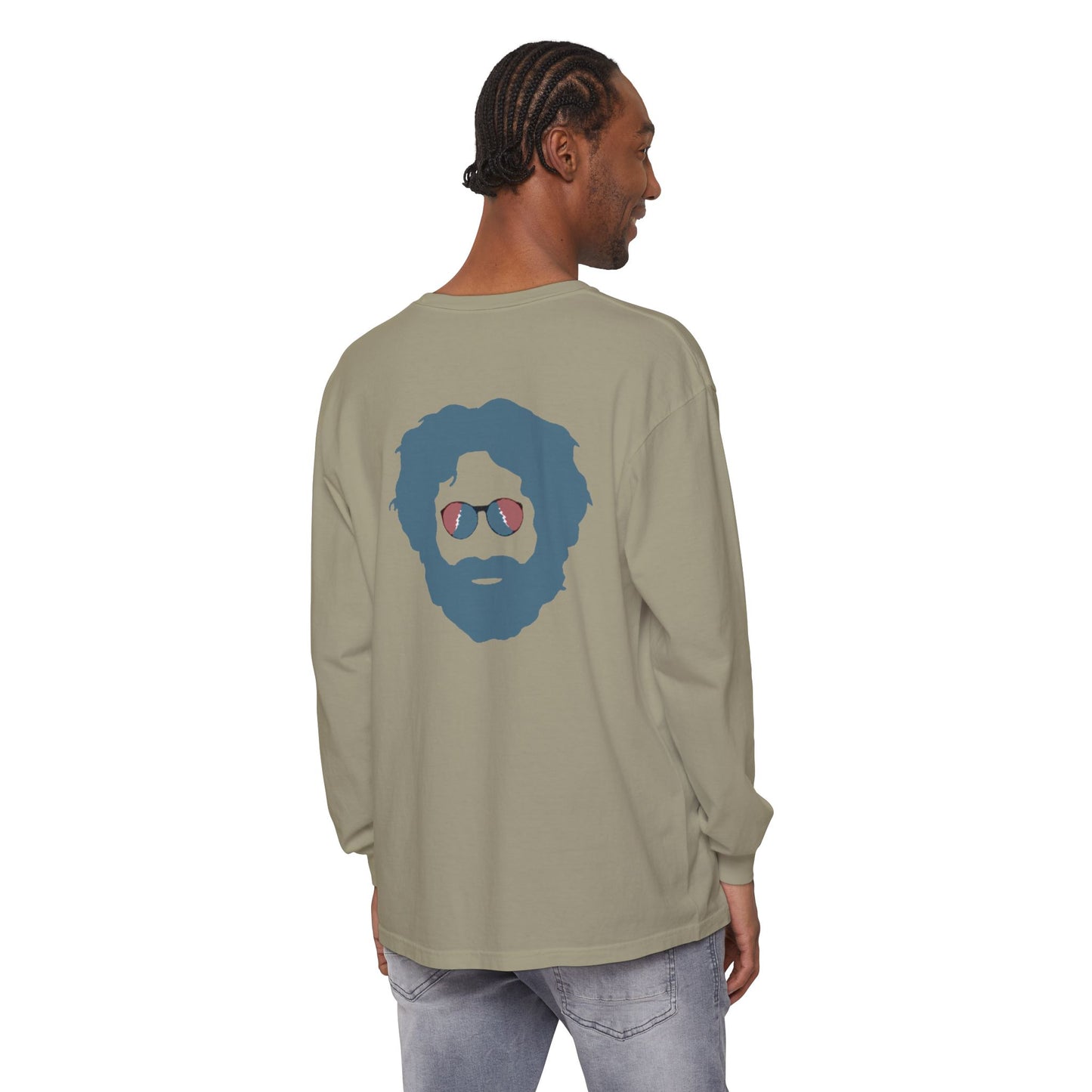 Grateful Dead Jerry Garcia Two-Sided Vineyard Collection Garment-dyed Long Sleeve T-Shirt