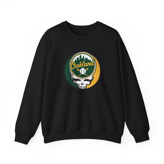 Oakland Baseball Stealie Grateful Dead Crewneck Sweatshirt - MLB