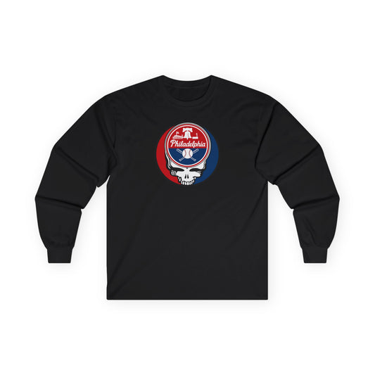 Philadelphia Baseball Stealie Grateful Dead Long Sleeve Tee - MLB
