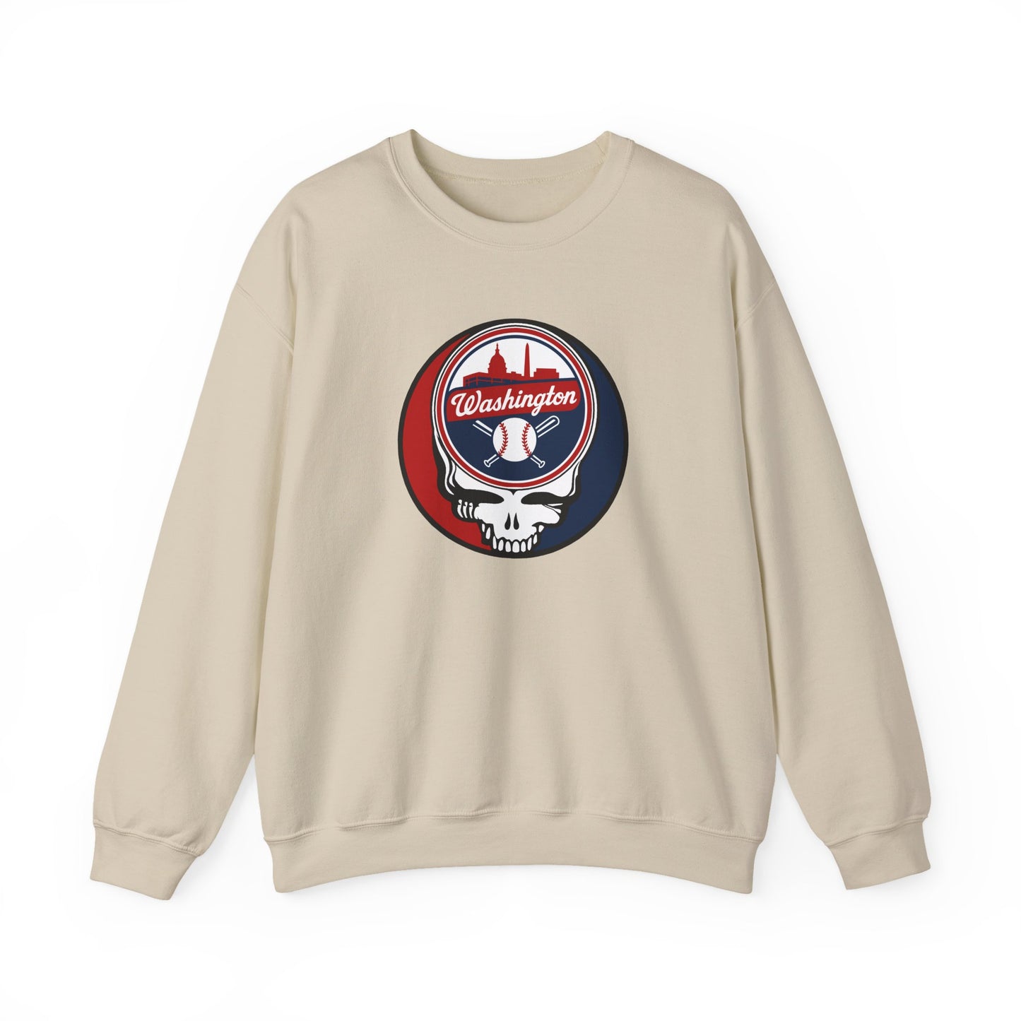 Washington Nationals Grateful Dead Stealie Crewneck Sweatshirt - MLB