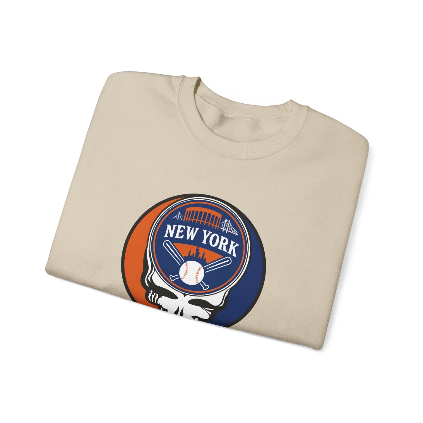 New York Mets Grateful Dead Stealie Crewneck Sweatshirt - MLB