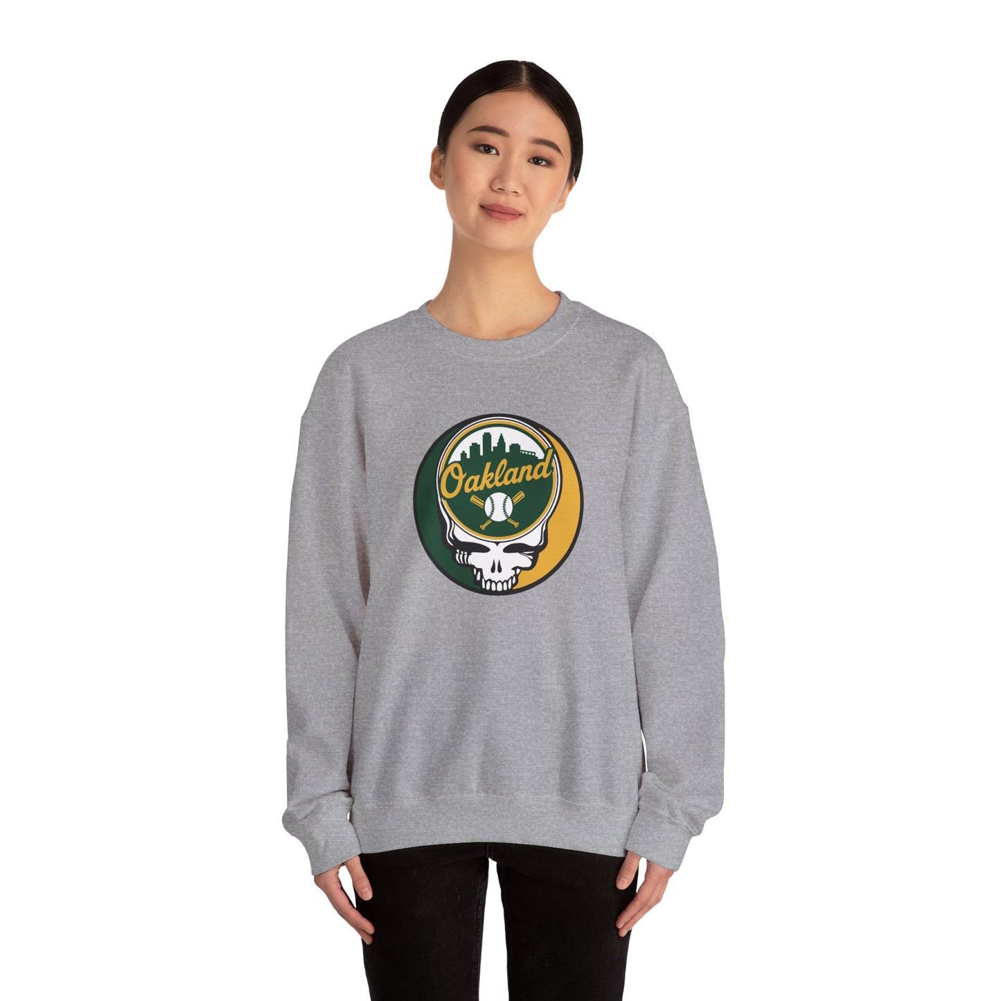Oakland A's Stealie Grateful Dead Crewneck Sweatshirt - MLB