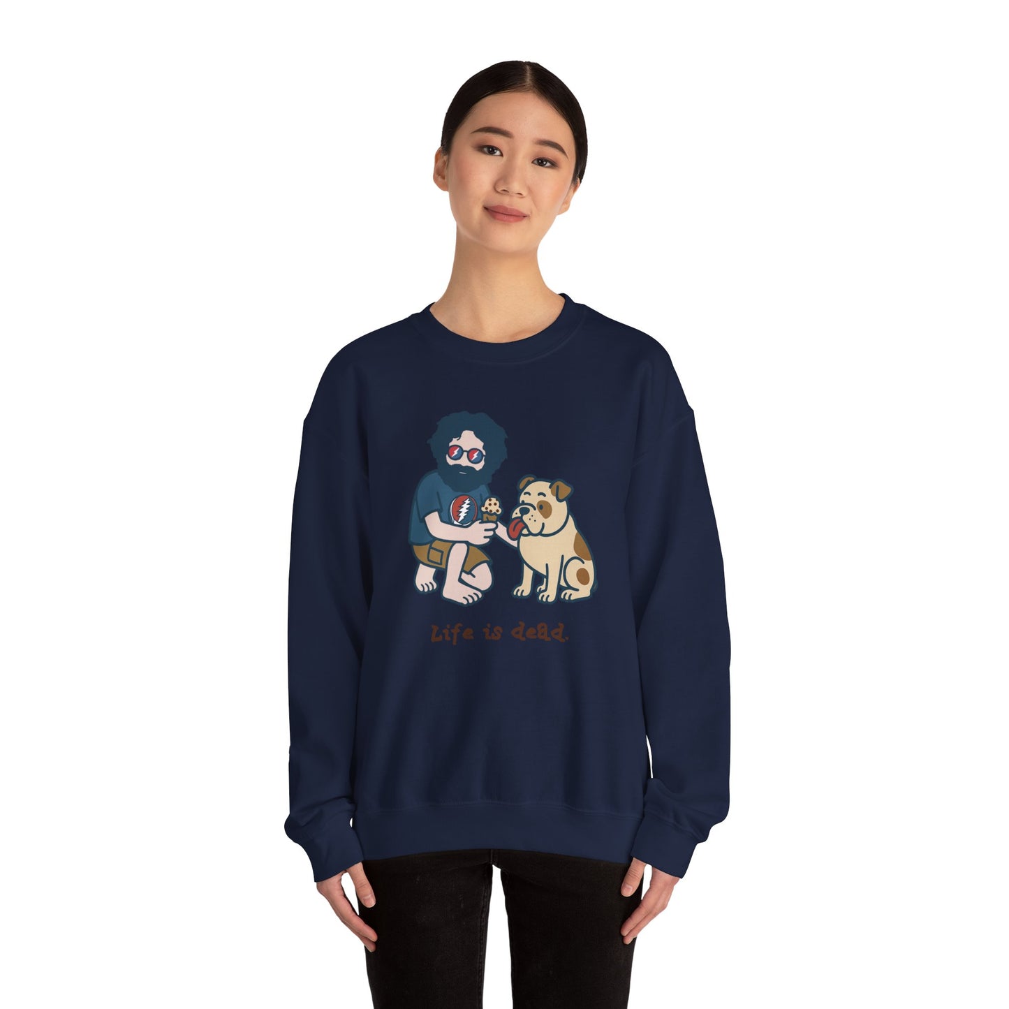 Jerry and Frank Are Sharin' | Life is dead. Crewneck Sweatshirt