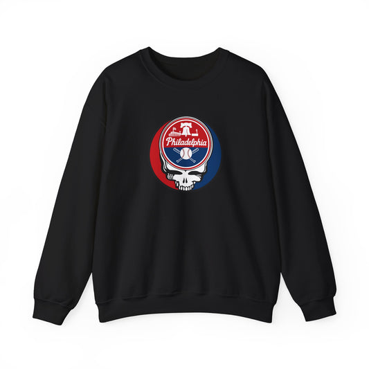 Philadelphia Baseball Grateful Dead Stealie Crewneck Sweatshirt - MLB