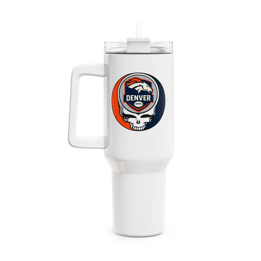 Denver Football Stealie "Fat Man" Tumbler, Double Insulated 40oz Travel Mug - NFL