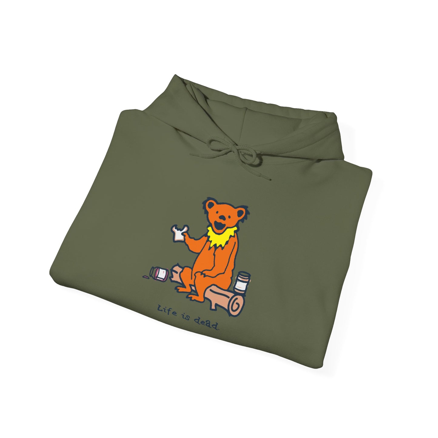 Life is dead. Snackin' Bear Grateful Dead Unisex Hoodie