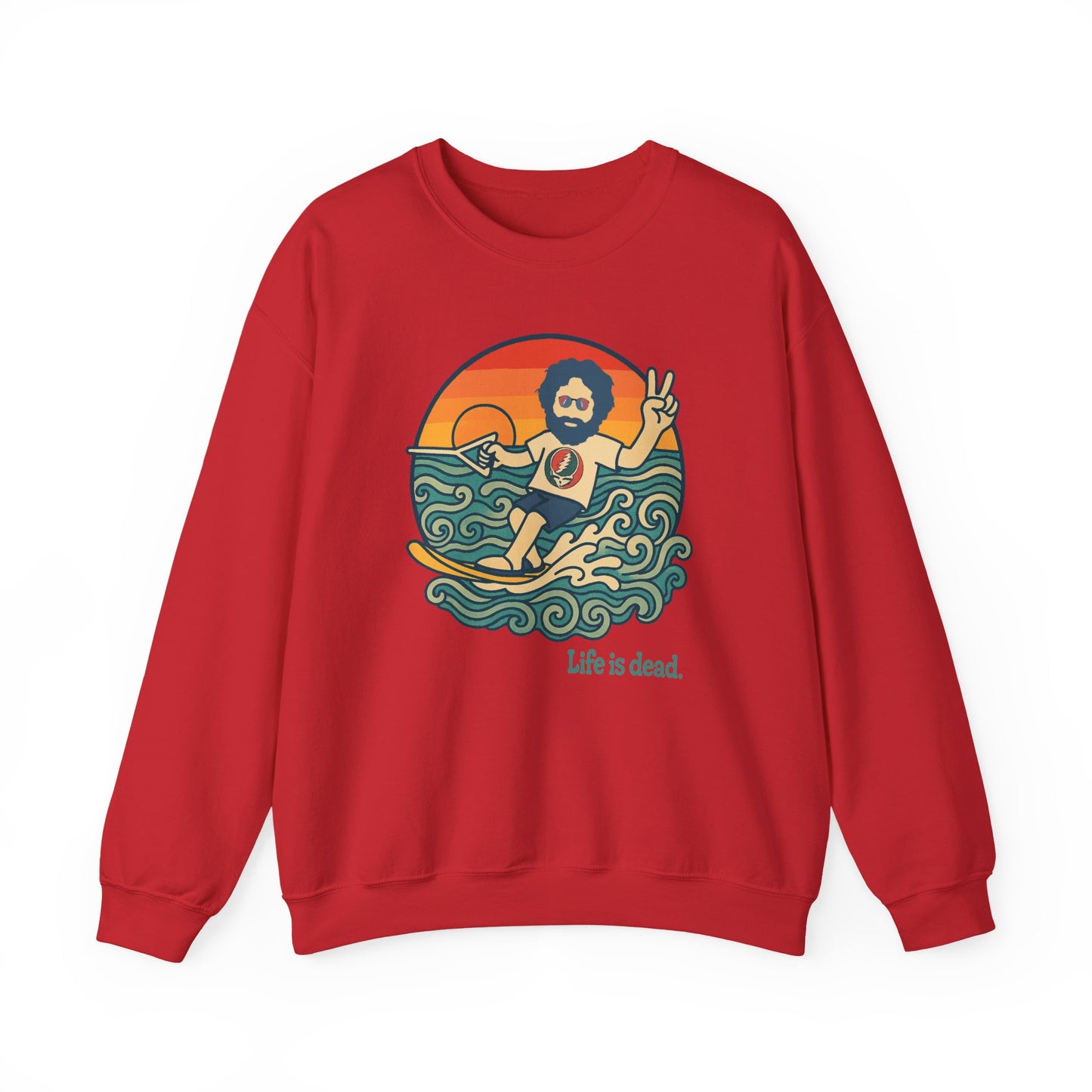 Waterskiin' Jerry Life is dead. Crewneck Sweatshirt