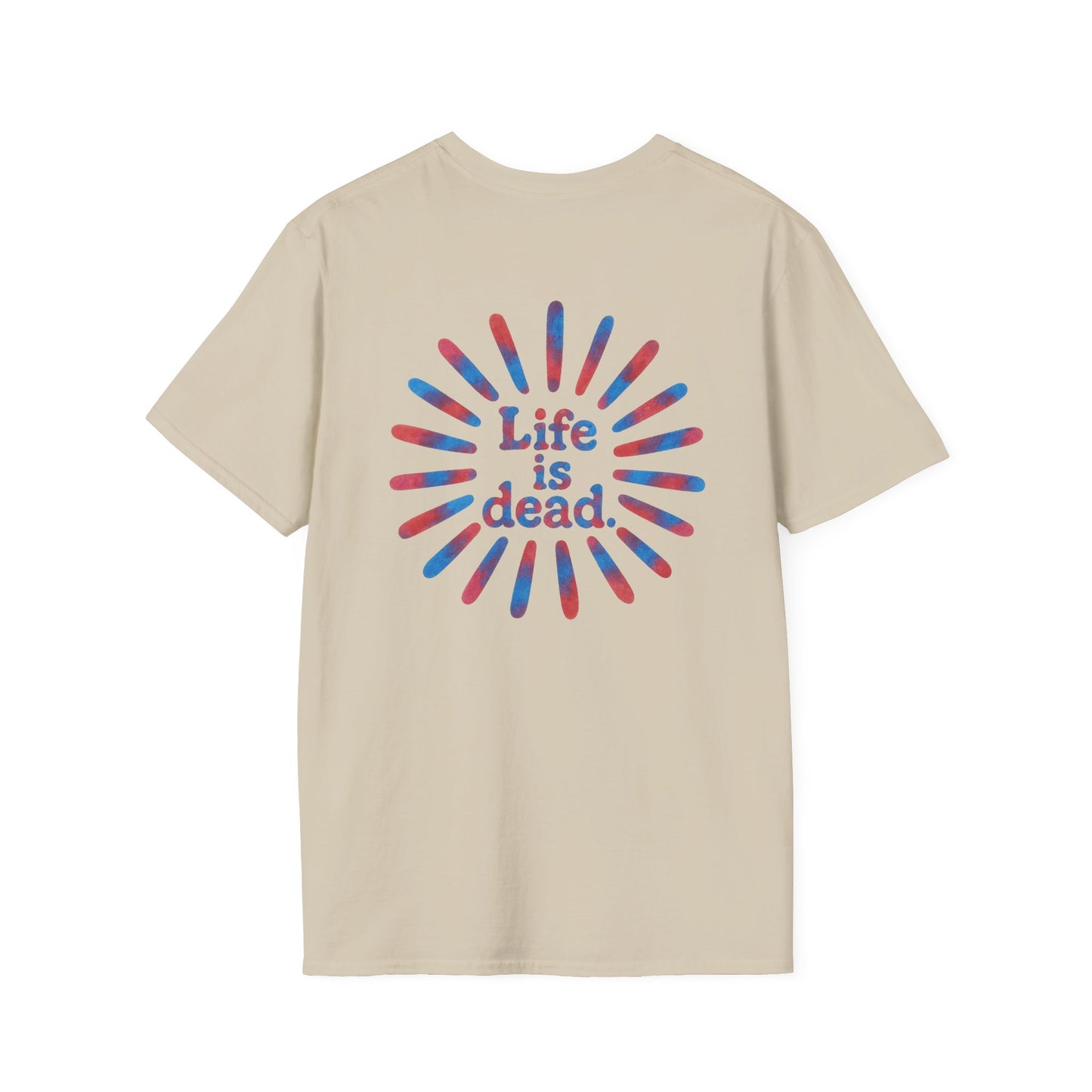 Tie Dye Sunburst and Jerry Life is dead. Grateful Dead T-Shirt