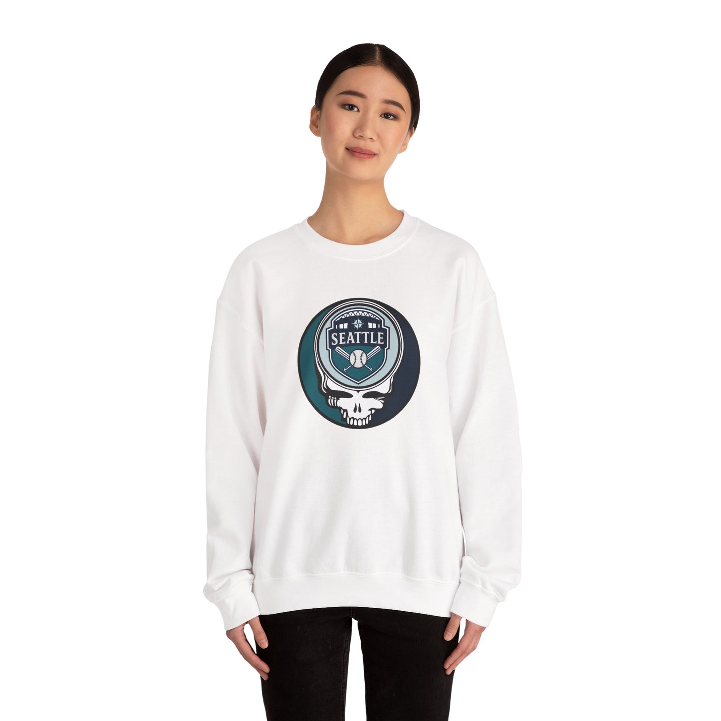 Seattle Mariners Grateful Dead Stealie Crewneck Sweatshirt - MLB