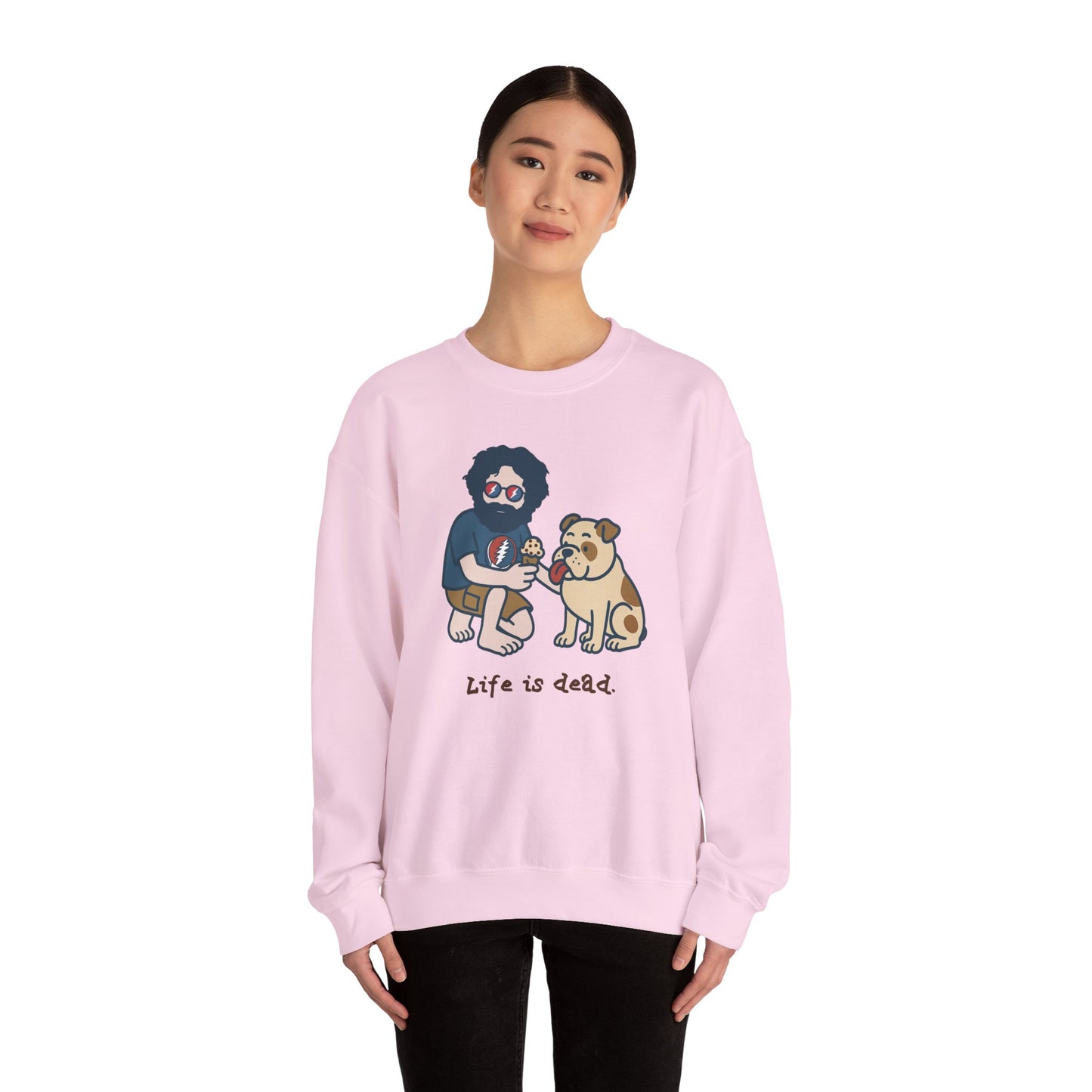 Jerry and Frank Are Sharin' | Life is dead. Crewneck Sweatshirt