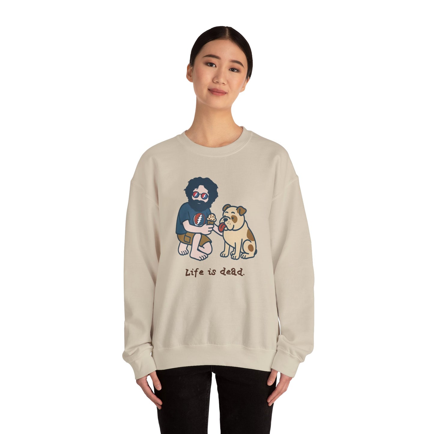 Jerry and Frank Are Sharin' | Life is dead. Crewneck Sweatshirt