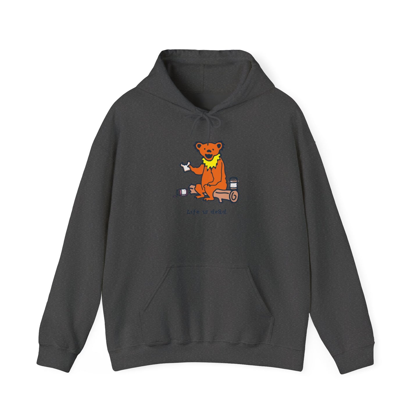 Life is dead. Snackin' Bear Grateful Dead Unisex Hoodie