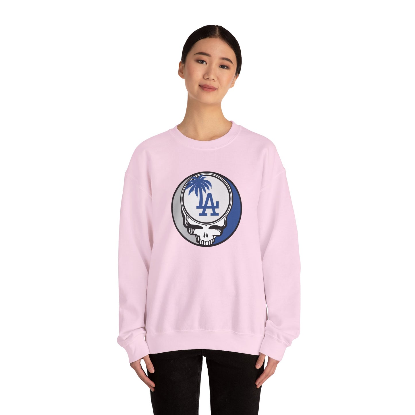 Los Angeles Baseball Grateful Dead Stealie Crewneck Sweatshirt - MLB