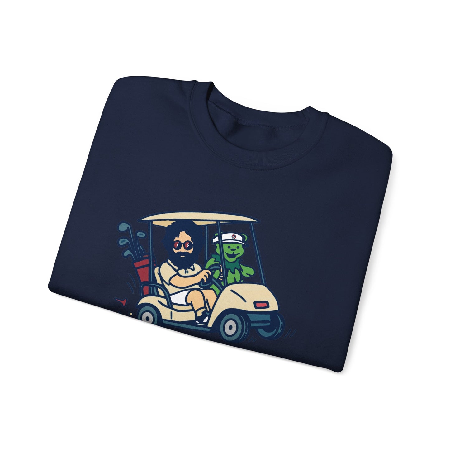 Joy Ridin' Jerry and The Bear | Life is dead. Crewneck Sweatshirt