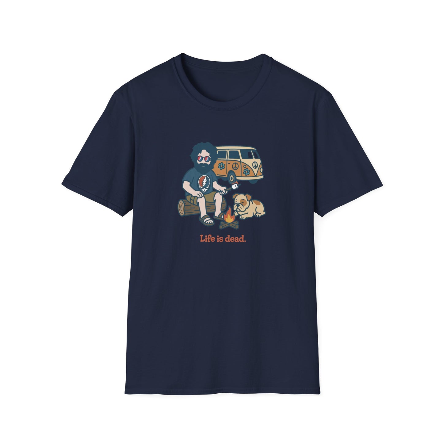 Campin' Jerry - Life is dead. Grateful Dead TShirt
