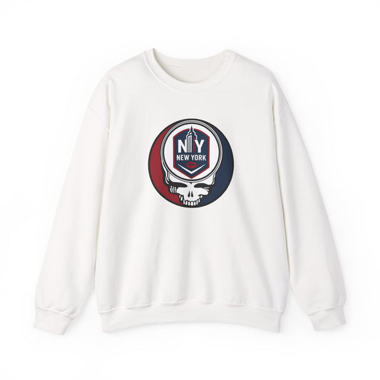 New York Football Grateful Dead Stealie Crewneck Sweatshirt - NFL