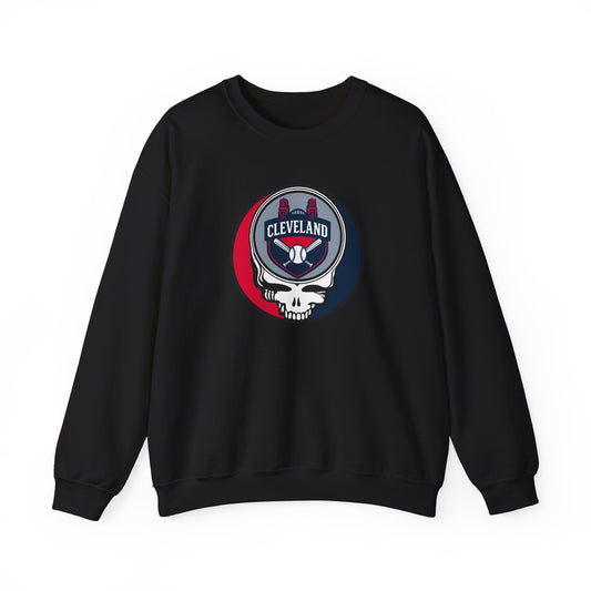 Cleveland Baseball Grateful Dead Stealie Crewneck Sweatshirt - MLB