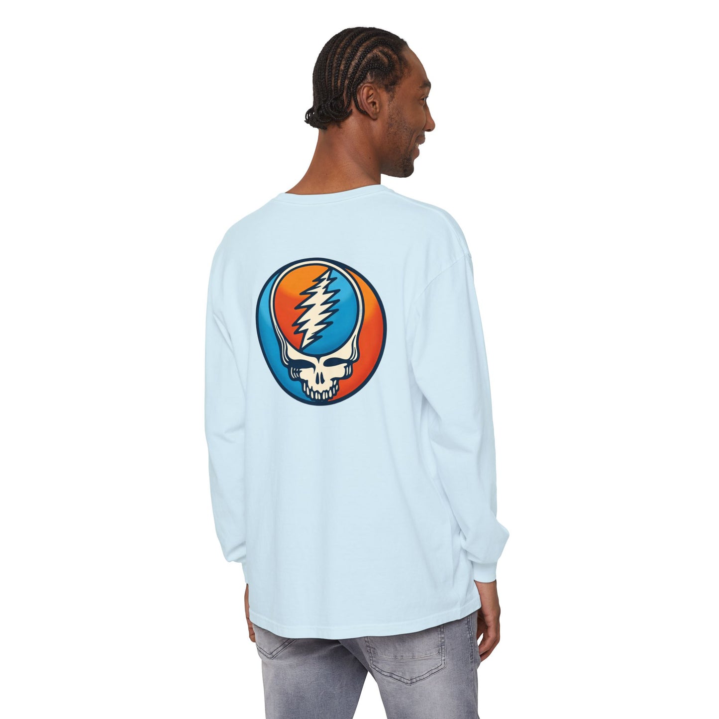 Twisted Stealie Grateful Dead Vineyard Collection Garment-dyed Two-Sided Long Sleeve T-Shirt
