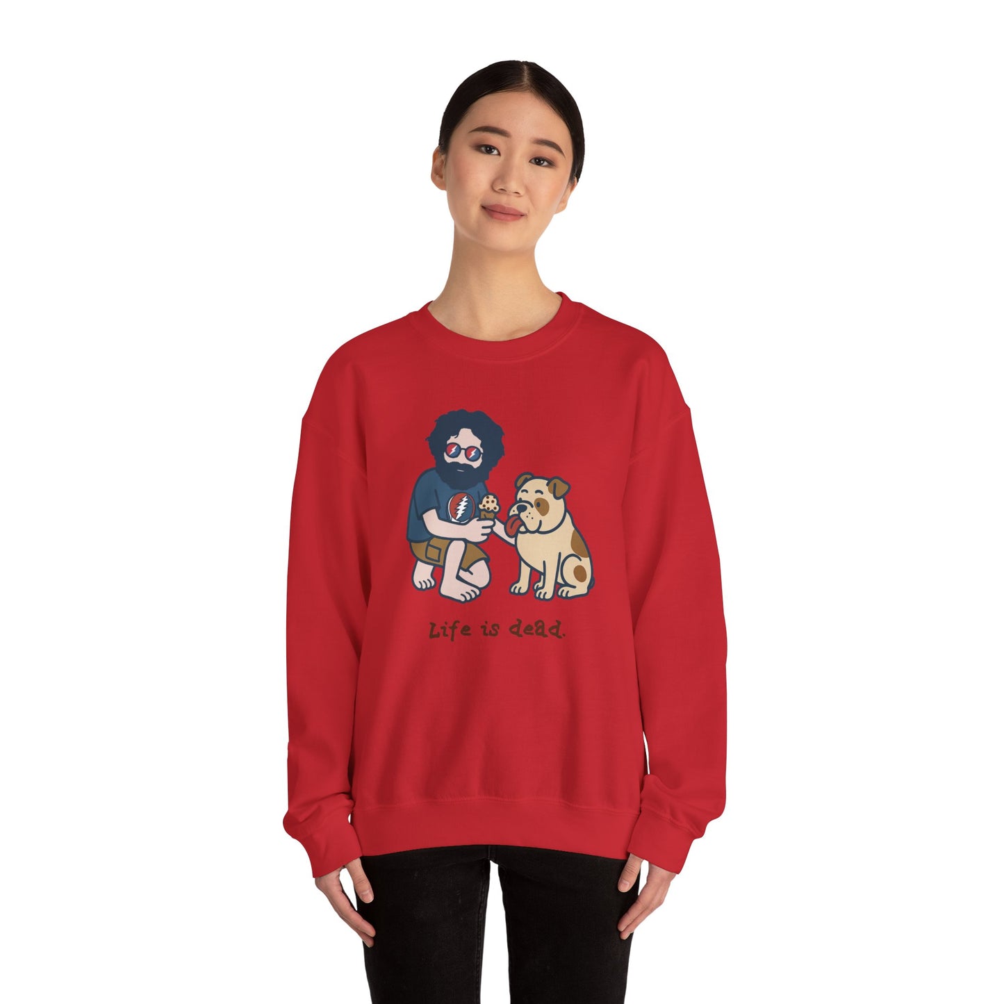 Jerry and Frank Are Sharin' | Life is dead. Crewneck Sweatshirt