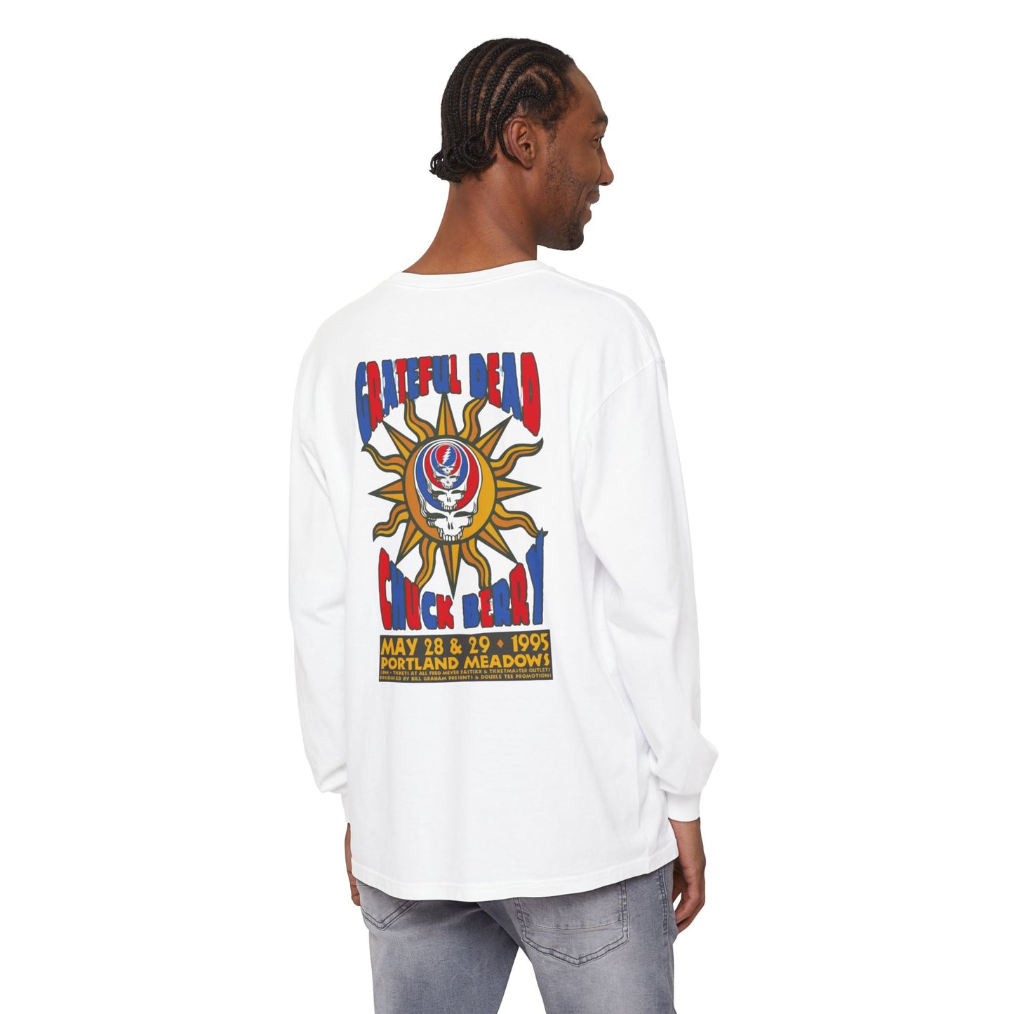 Grateful Dead and Chuck Berry Two-Sided Concert Tee - Vineyard Collection Garment-Dyed Long Sleeve