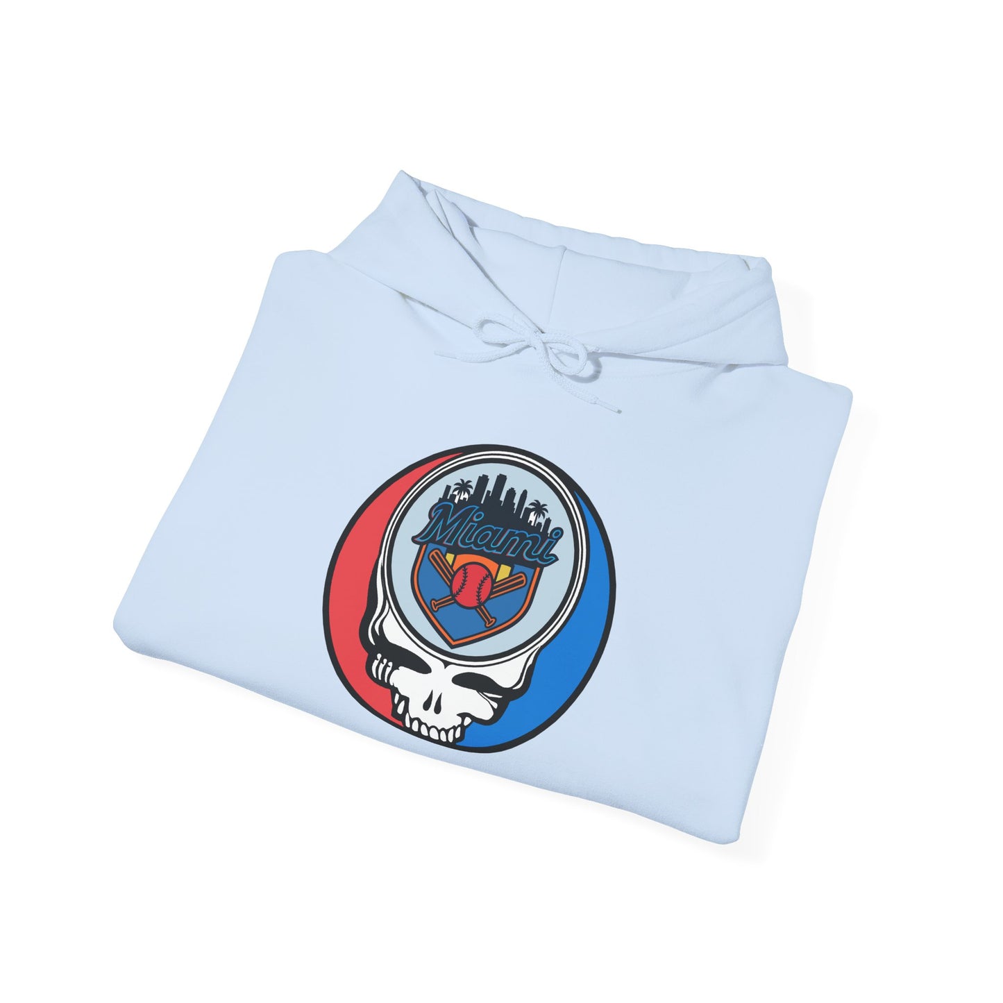 Miami Marlins Grateful Dead Unisex Heavy Blend Hoodie - Hooded Sweatshirt