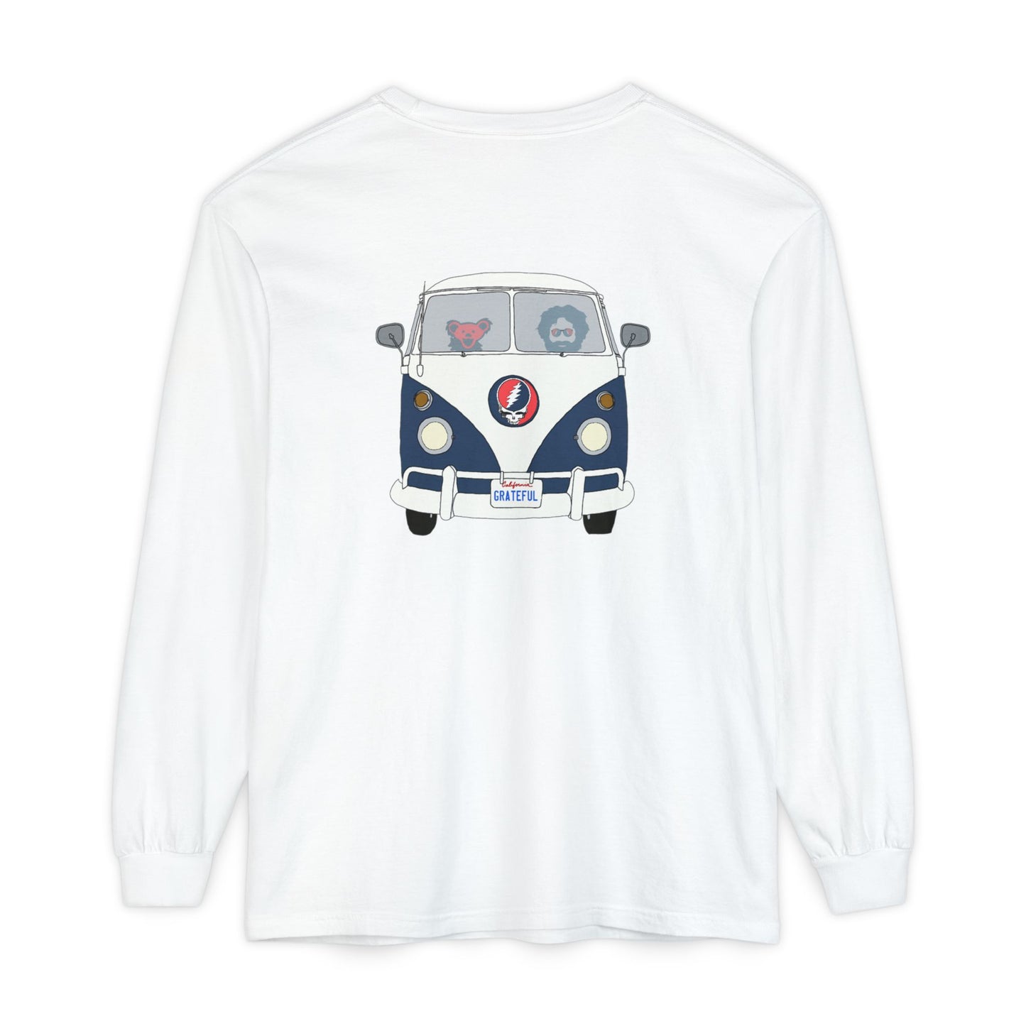 Jerry's Takin' The Bus Two-Sided Vineyard Collection Garment-dyed Long Sleeve T-Shirt