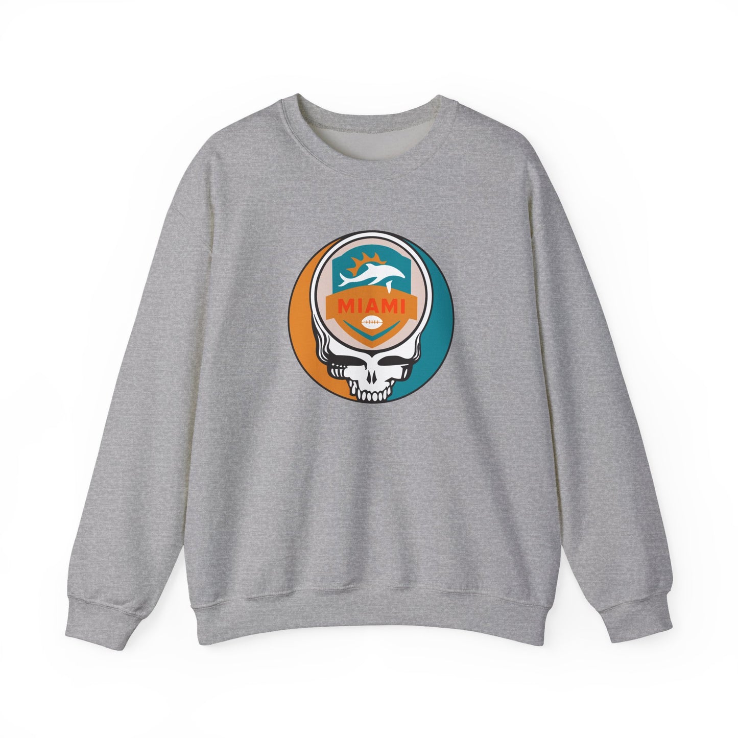 Miami Football Grateful Dead Stealie Crewneck Sweatshirt - NFL