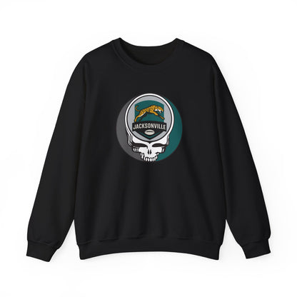 Jacksonville Football Grateful Dead Stealie Crewneck Sweatshirt - NFL