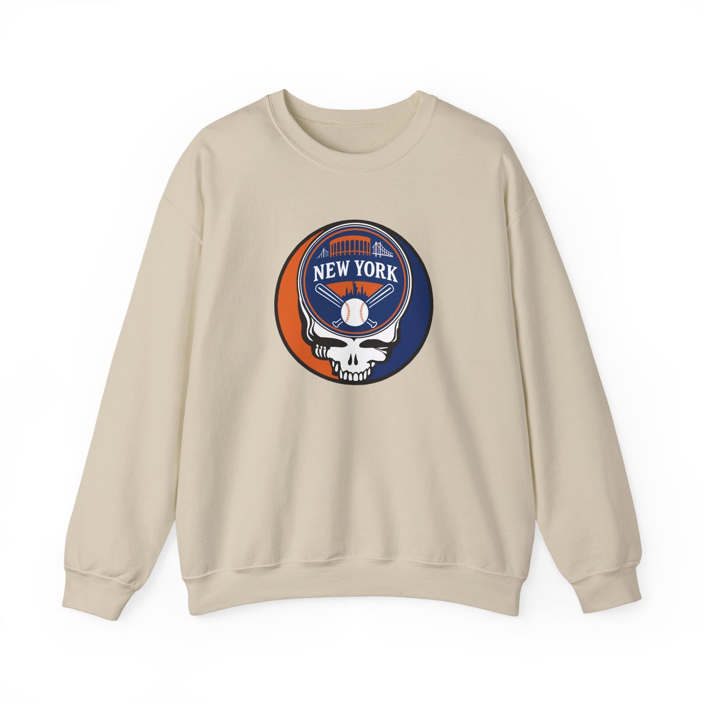 New York Mets Grateful Dead Stealie Crewneck Sweatshirt - MLB