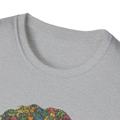 Jerry Garcia Dancing Bears Face - Vineyard Collection Grateful Dead TShirt
