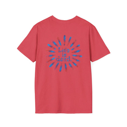 Tie Dye Sunburst and Jerry Life is dead. Grateful Dead T-Shirt