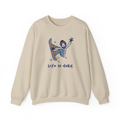 Snowboardin' Jerry | Life is dead. Crewneck Sweatshirt